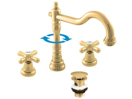 mk132 0z morava retro zlata umyvadlova baterie