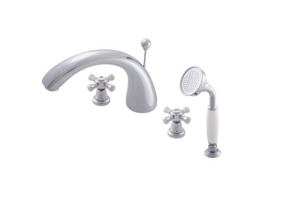 MORAVA RETRO - Vanová baterie 5-otvorová, Chrom MK369.0S, RAV Slezák (Barva Chrom, Rozměr 3,8")