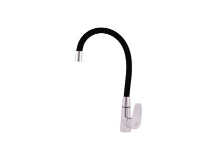 AMUR - Dřezová baterie s flexibilním ramínkem, Chrom/Černá AM719.0/10C, RAV Slezák (Barva chrom/černá, Rozměr 3,8")