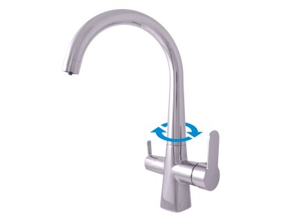 ZAMBEZI - Dřezová baterie na dvě vody, Chrom ZA018.0, RAV Slezák (Barva Chrom, Rozměr 3,8")