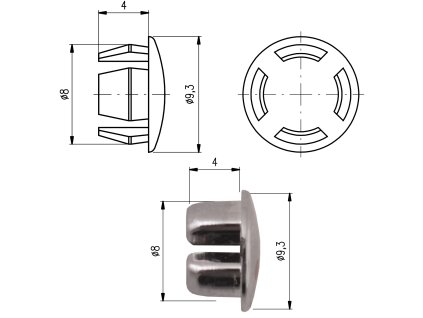 Značení na páčku, Chrom SD0160-1, RAV Slezák (Barva Chrom)