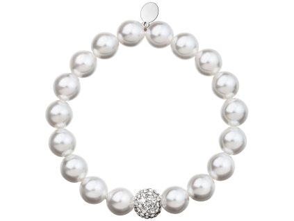 NÁRAMEK SE SWAROVSKI ELEMENTS 33074.1 BÍLÁ