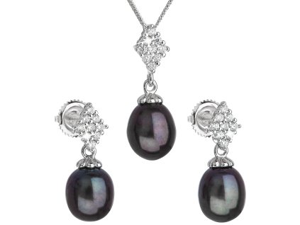 Perlová souprava z říčních perel peacock 29018.3