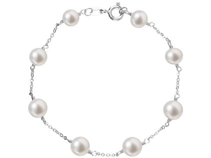 Stříbrný perlový náramek 23008.1