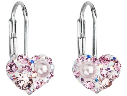 NÁUŠNICE SE SWAROVSKI ELEMENTS 31125.9 LIGHT ROSE OPAL