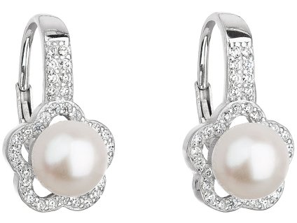 Stříbrné náušnice s perlami 21046.1