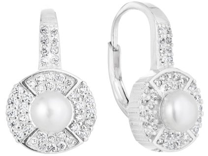 Stříbrné náušnice s perlami 21054.1