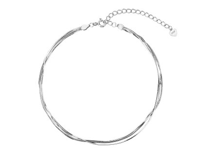 Stříbrný řetízek na nohu tři řetízky hádě 16002.1