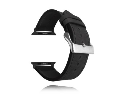Černý kožený řemínek LAVVU pro APPLE WATCH LSXABX