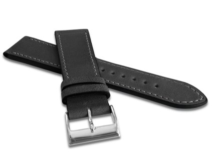 Černý kožený řemínek LAVVU Slim Top Grain LSZUI