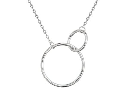 Stříbrný náhrdelník s kroužky 62025