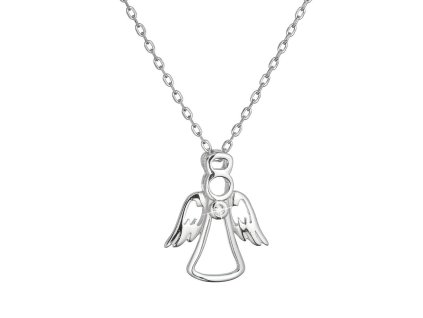 Stříbrný náhrdelník anděl se zirkonem 12104.1