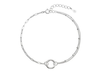 Stříbrný náramek kroužek 63013