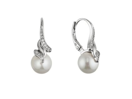 Stříbrné elegantní náušnice s shell perlou 11688.1