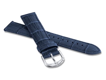 Tmavě modrý prošitý řemínek LAVVU CROCO BSIUL