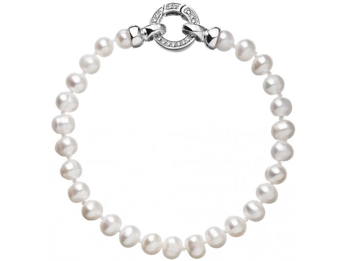 Stříbrný perlový náramek 23001.1