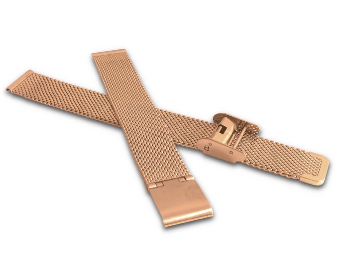 Rose gold kovový tah MESH Band Rose Gold MPSNR14