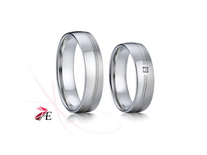 Ocelové snubní prsteny - 005 - Radúz a Mahulena