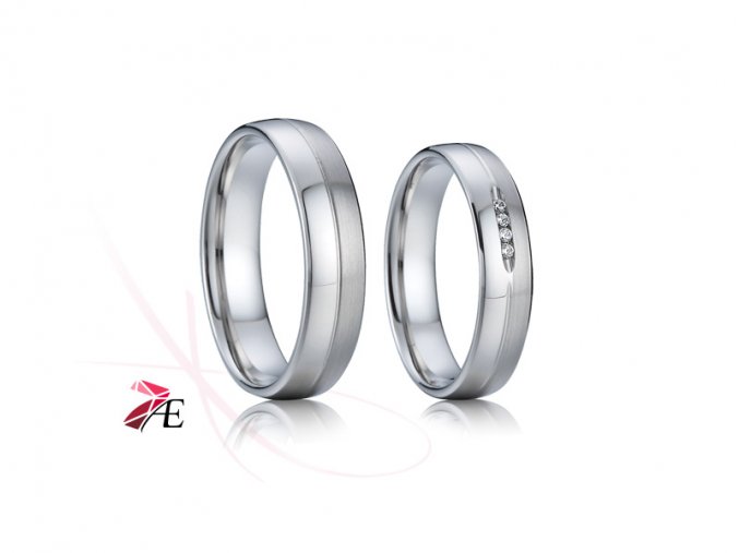 Ocelové snubní prsteny - 011 - Jack a Rose