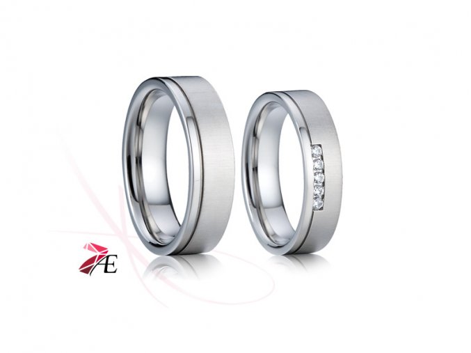 Ocelové snubní prsteny - 012 - Lancelot a Guinevera