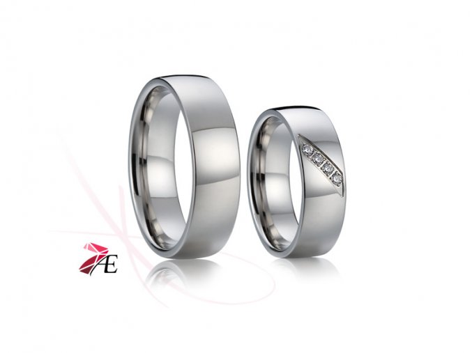 Ocelové snubní prsteny - 017 - Tristan a Isolda