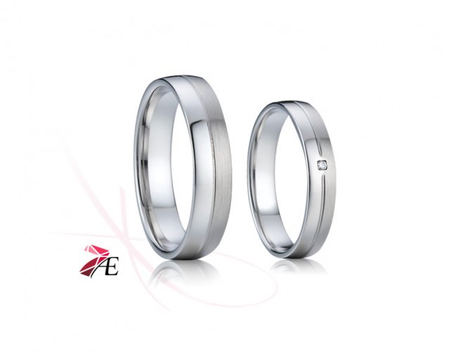 Stříbrné snubní prsteny - 008 925AG - Kristián a Mařenka