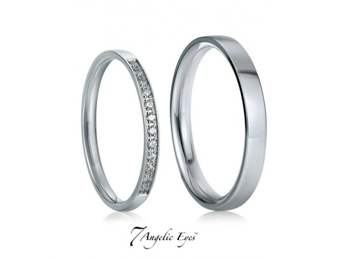 Ocelové snubní prsteny - 045 - Kristoff a Jasmína
