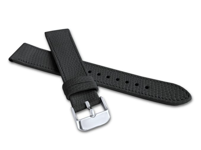 Černý řemínek MINET LIZARD se vzorem ještěrky z luxusní kůže Top Grain LSAFB