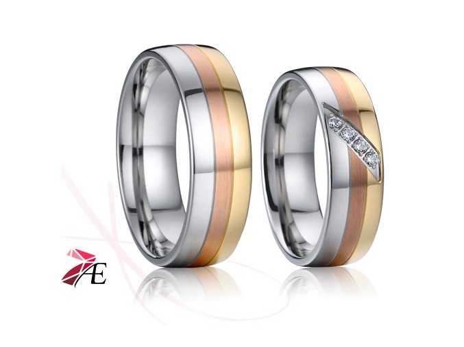 Ocelové snubní prsteny - 027 - Edward a Bella