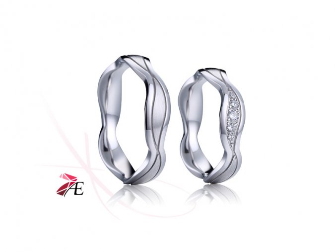 Stříbrné snubní prsteny - 030 925AG
