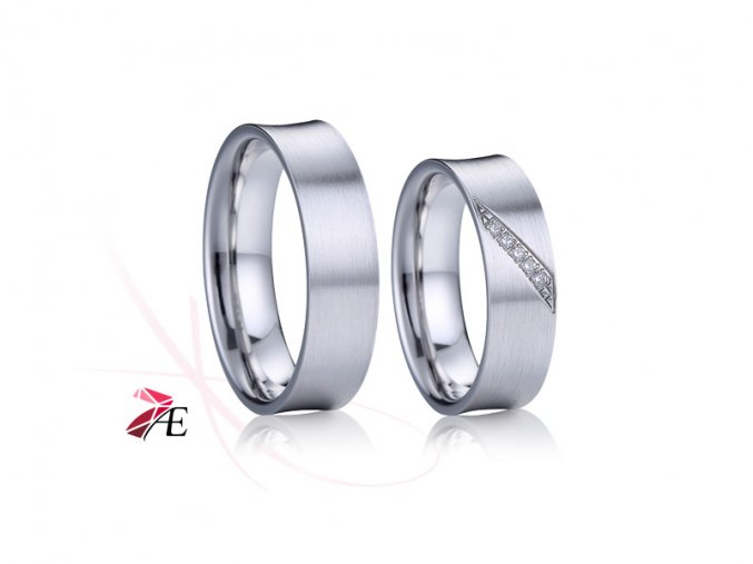 Stříbrné snubní prsteny - 032 925AG