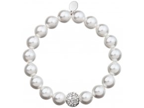 NÁRAMEK SE SWAROVSKI ELEMENTS 33074.1 BÍLÁ