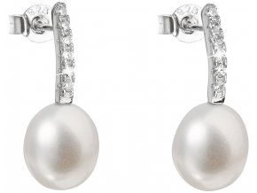 Stříbrné náušnice s perlami 21034.1