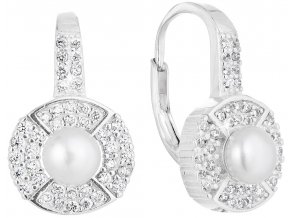 Stříbrné náušnice s perlami 21054.1