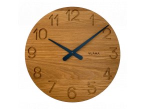 VLAHA Velké dřevěné hodiny OAK vyrobené v Čechách ⌀45cm VCT1132