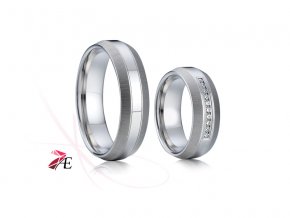 Ocelové snubní prsteny - 002 - Caesar a Cleopatra