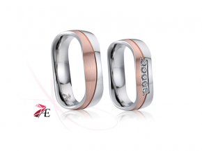 Ocelové snubní prsteny - 021 - Napoleon a Josefína