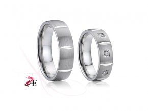 Ocelové snubní prsteny - 026 - Vilém a Jarmila