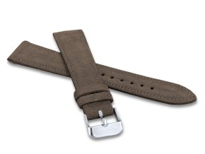 Tmavě hnědý prošitý řemínek LAVVU SUEDE z luxusní kůže Top Grain LSAEC