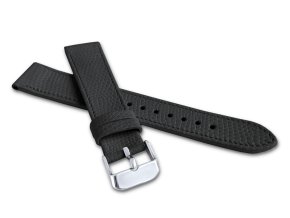 Černý řemínek MINET LIZARD se vzorem ještěrky z luxusní kůže Top Grain LSAFB