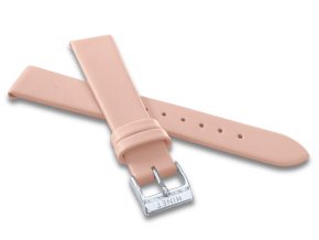 Růžový kožený řemínek MINET se stříbrnou sponou MSLPS