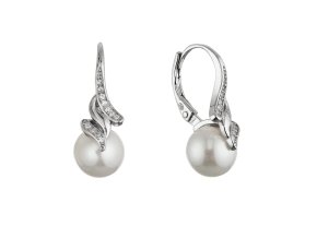 Stříbrné elegantní náušnice s shell perlou 11688.1