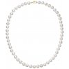 Perlový náhrdelník bílý z pravých říčních perel se zlatým zapínáním 922003.1