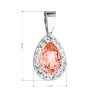 Přívěsek se Swarovski ELEMENTS 34252.3 ROSE PEACH