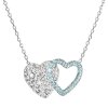 NÁHRDELNÍK SE SWAROVSKI ELEMENTS 32079.3 modré srdce