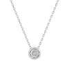 Stříbrný náhrdelník s čirým zirkonem 12052.1 crystal