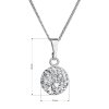 Stříbrný náhrdelník se Swarovski krystaly kulatý bílý 32086.1 crystal