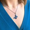 Přívěsek se Swarovski Elements 34192.3 modrý motýl blue style