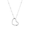 Stříbrný náhrdelník srdce se zirkonkem 12098.1 crystal