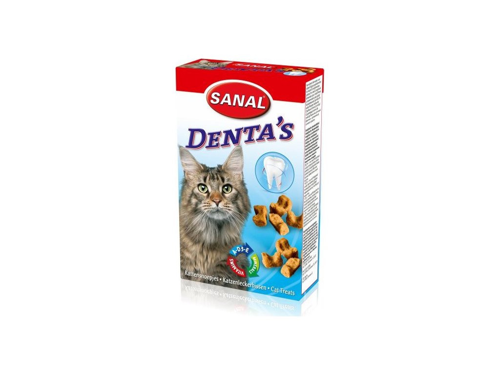 SANAL DENTAďS Bites 75 g - křupavý snack na čištění zubů